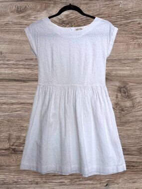 Johnnie b Boden White Cotton Eyelet Fit & Flare Dress Girls 13-14Y Beach Resport
